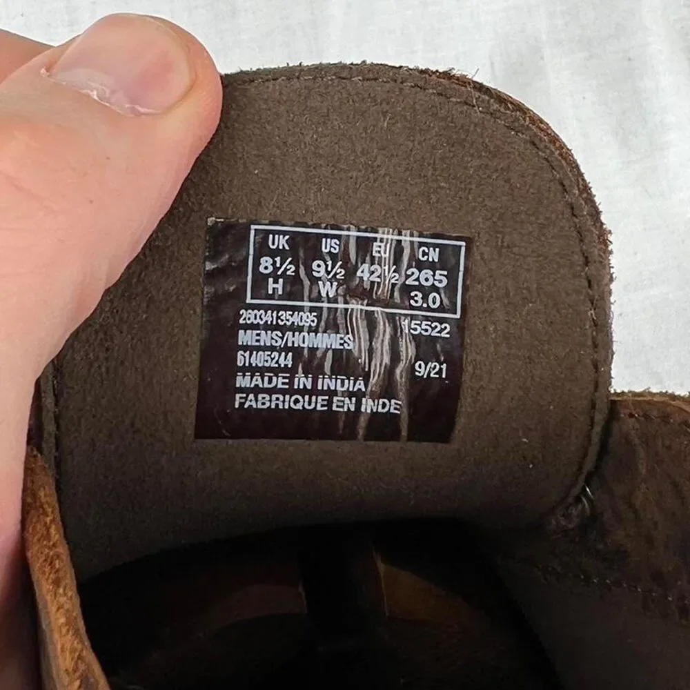 Clarks Bushacre 2 Dark Brown Leather Chukka Boots Lace Up Size 9.5